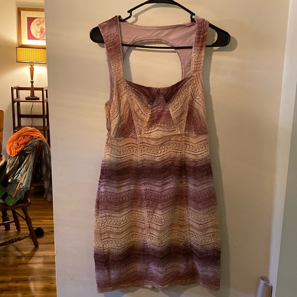 Free People Crocheted mini dress